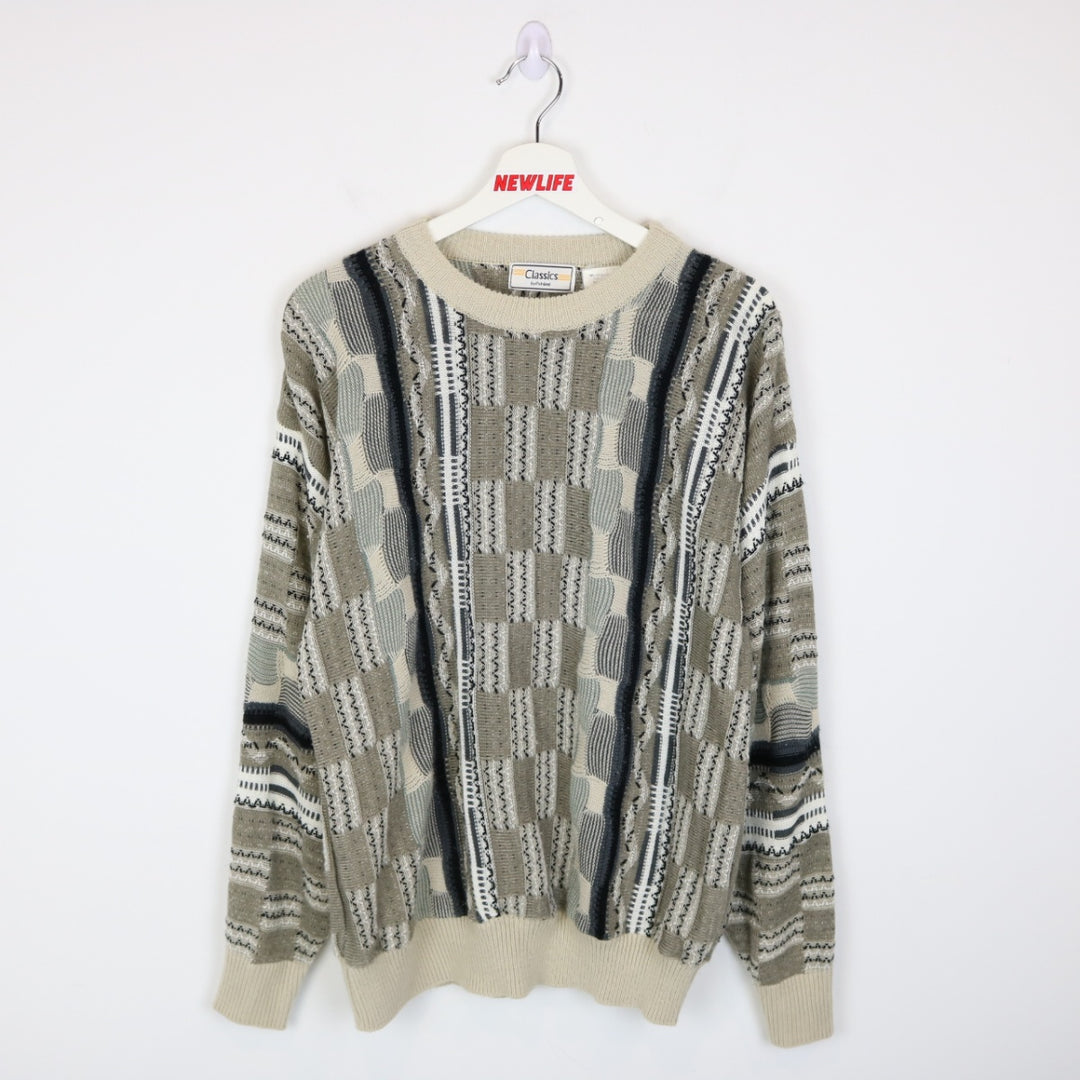 Vintage 80's Textured Knit Sweater - M-NEWLIFE Clothing