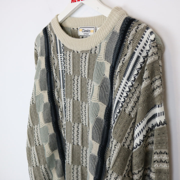 Vintage 80's Textured Knit Sweater - M-NEWLIFE Clothing