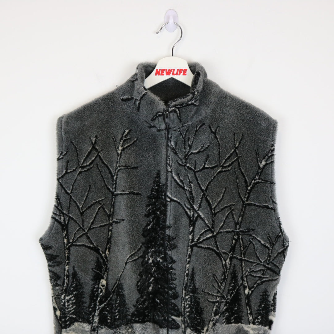 Vintage 90's Wolf Nature Fleece Vest - L-NEWLIFE Clothing