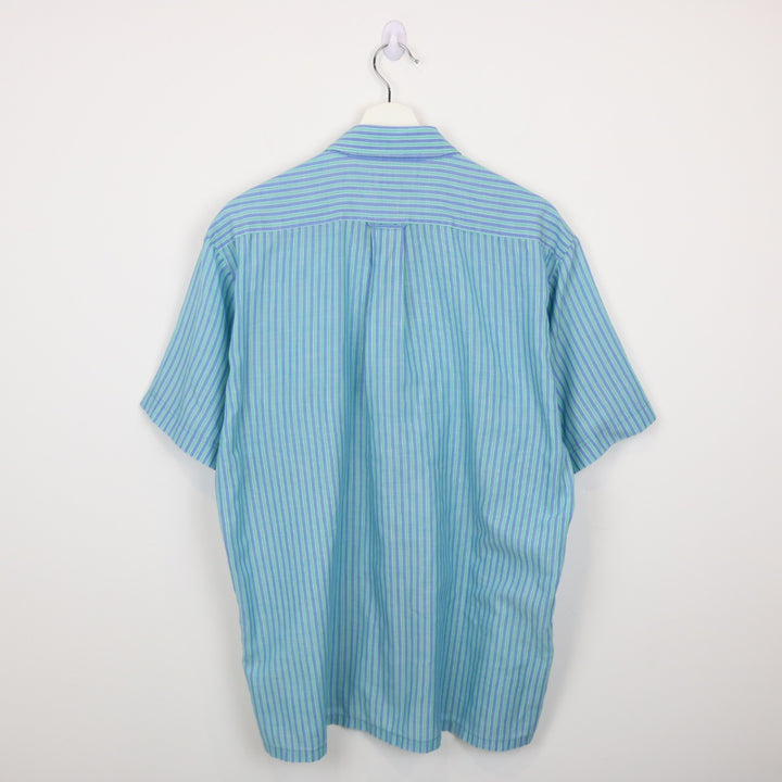 Vintage 80's I.Miller Striped Short Sleeve Button Up - L-NEWLIFE Clothing