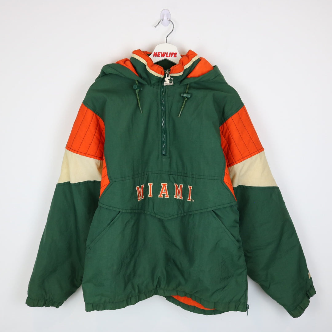 Vintage 90's Miami Hurricanes Starter Jacket - L/XL-NEWLIFE Clothing