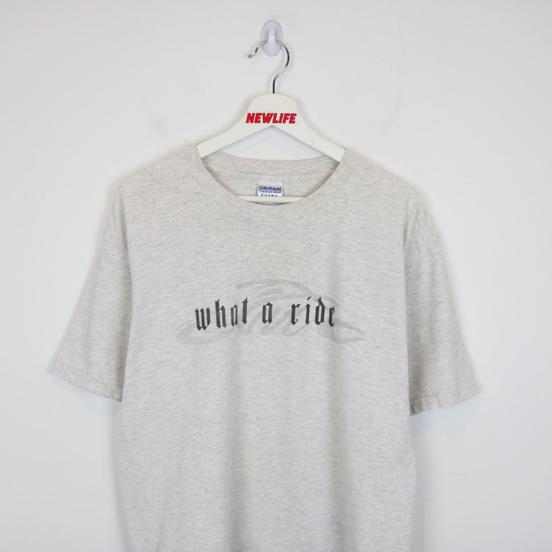 Vintage 00's What a Ride Biker Tee - L-NEWLIFE Clothing