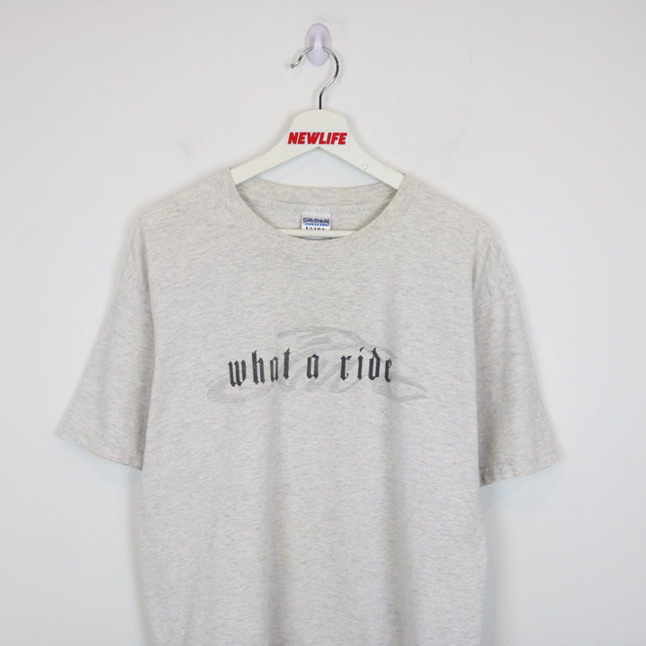 Vintage 00's What a Ride Biker Tee - L-NEWLIFE Clothing