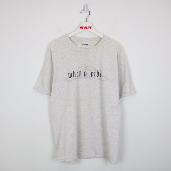 Vintage 00's What a Ride Biker Tee - L-NEWLIFE Clothing