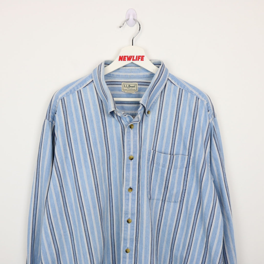 Vintage 80's LL Bean Striped Button Up - XL-NEWLIFE Clothing