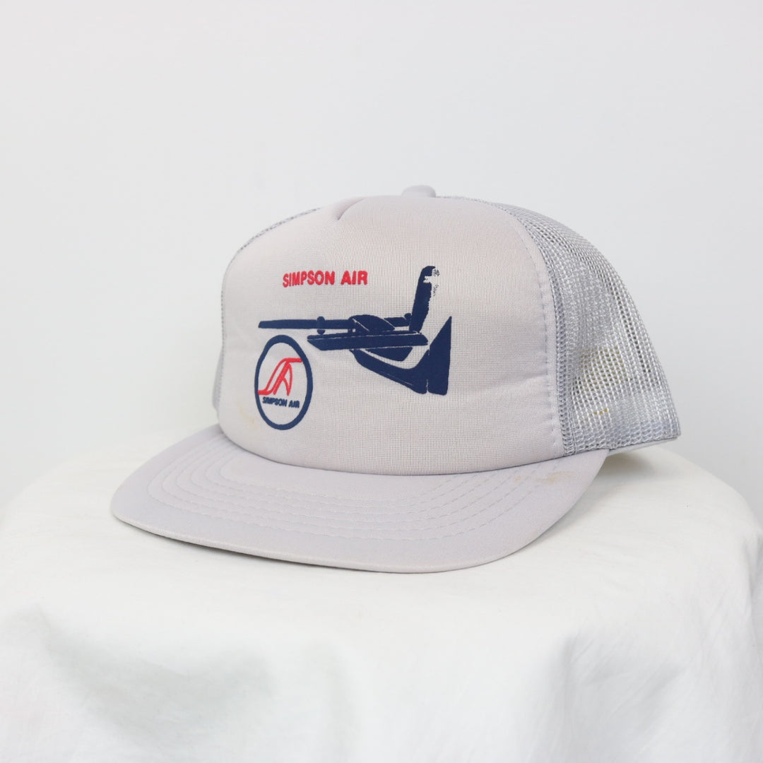 Vintage 80's Simpson Air Plane Trucker Hat - OS-NEWLIFE Clothing