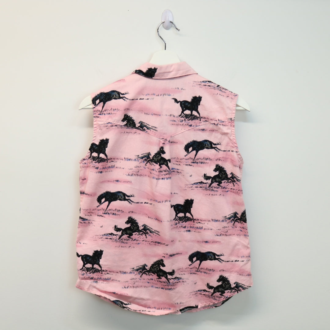 Vintage Western Horse Button Up - XS-NEWLIFE Clothing