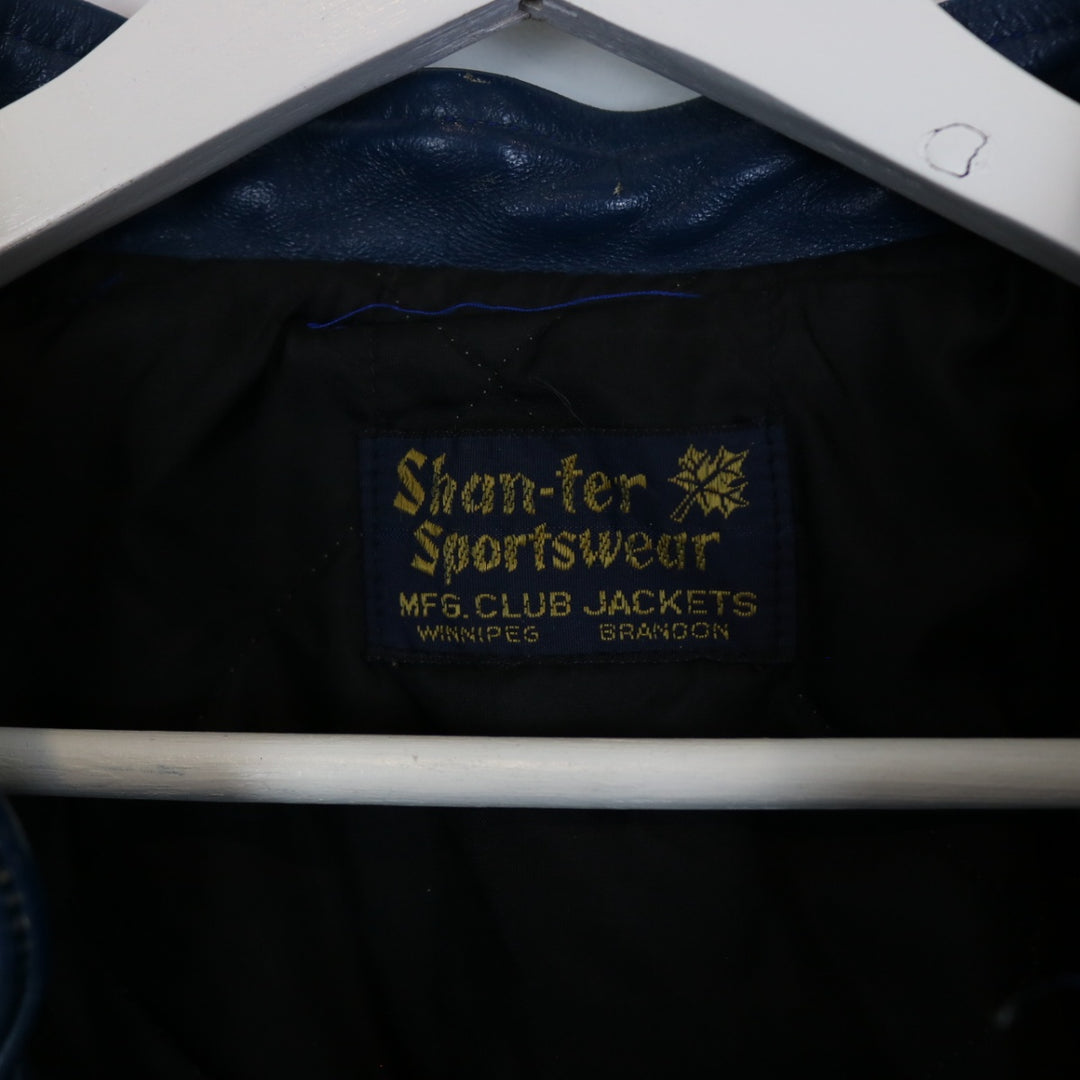 Vintage 70's Blues Leather Varsity Jacket - L-NEWLIFE Clothing