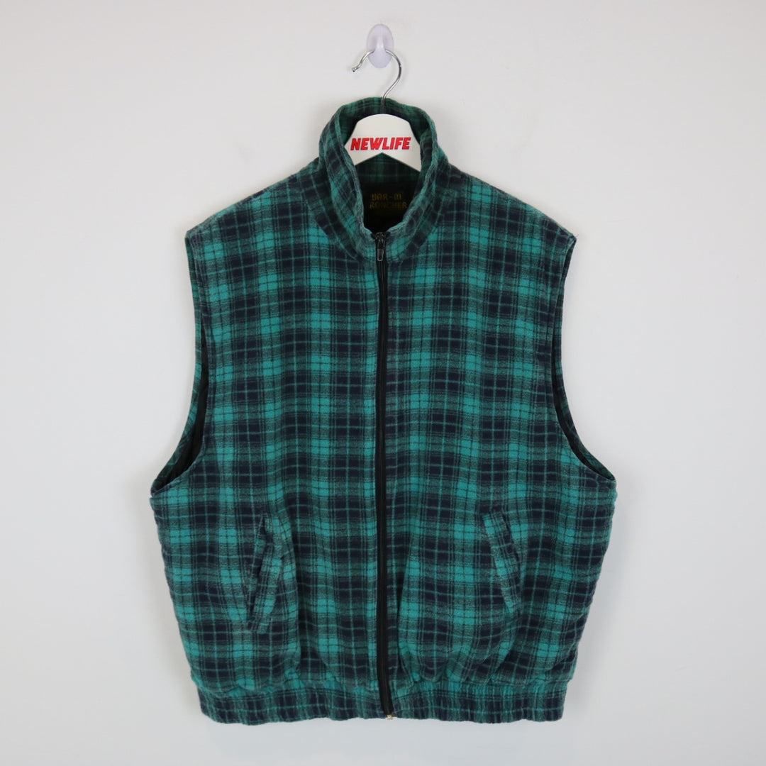 Vintage 90's Plaid Quilt Lined Vest - L-NEWLIFE Clothing
