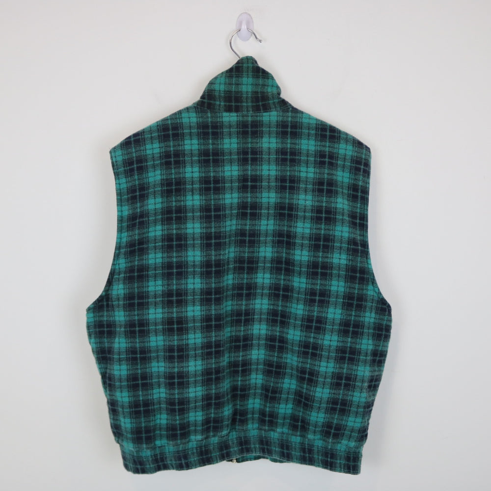 Vintage 90's Plaid Quilt Lined Vest - L-NEWLIFE Clothing