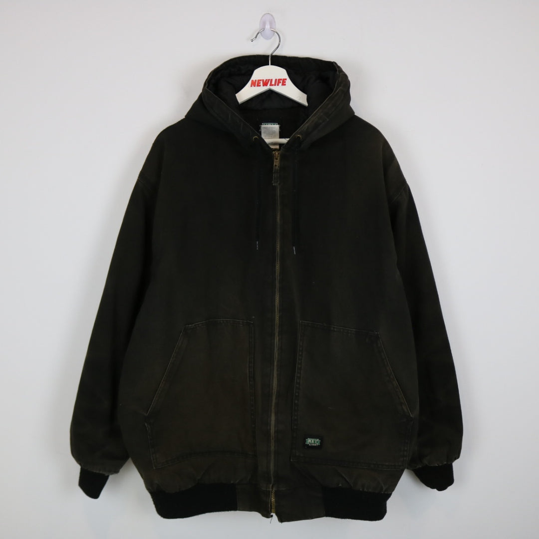 Vintage 00's Key Hooded Work Jacket - XXL-NEWLIFE Clothing