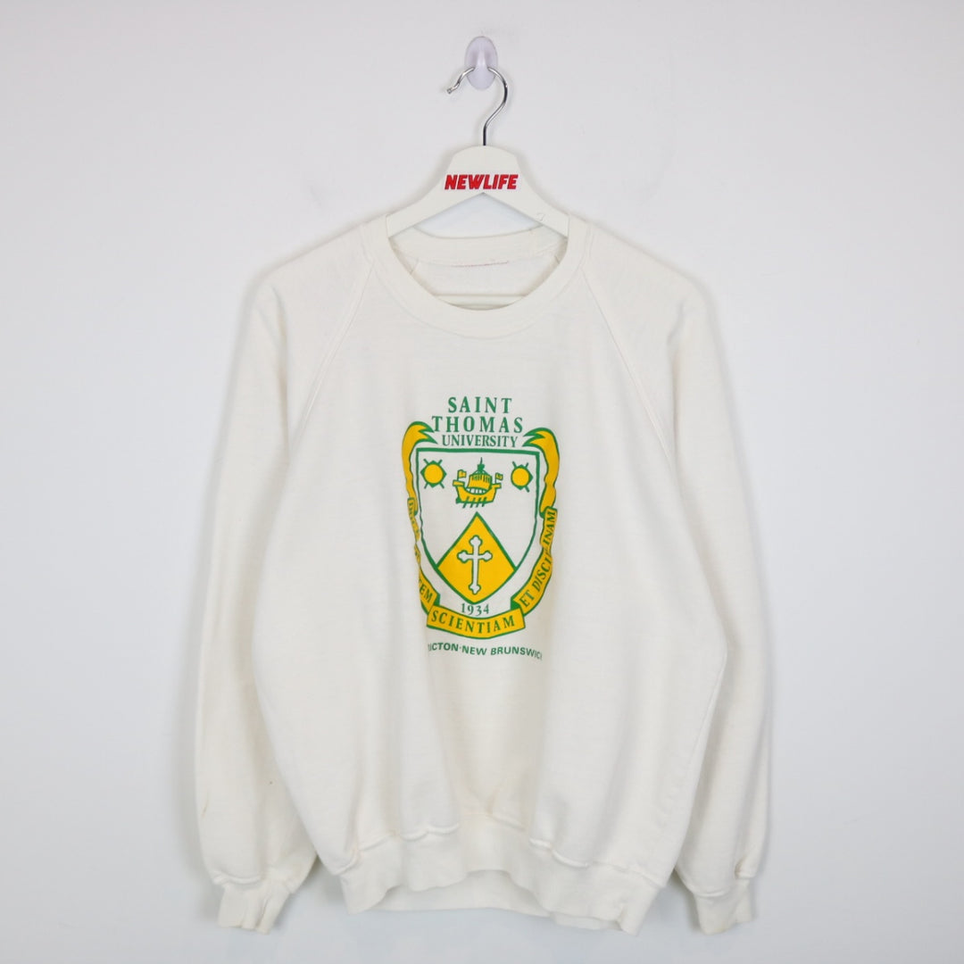 Vintage 80's Saint Thomas University New Brunswick Crewneck - M/L-NEWLIFE Clothing