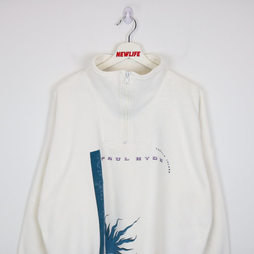 Vintage 90's Paul Hyde Turtle Island Quarter Zip Sweater - L-NEWLIFE Clothing