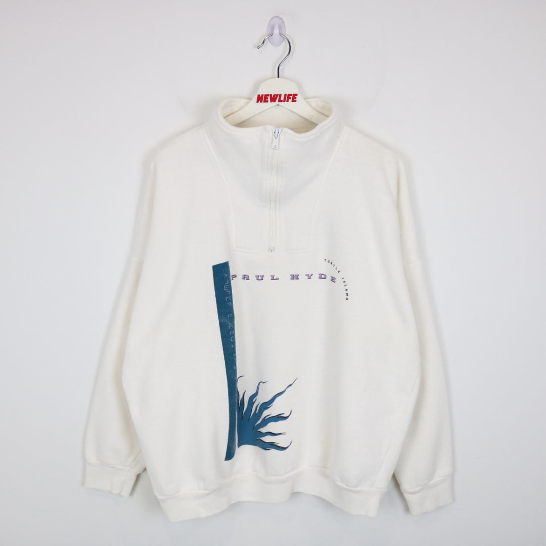 Vintage 90's Paul Hyde Turtle Island Quarter Zip Sweater - L-NEWLIFE Clothing