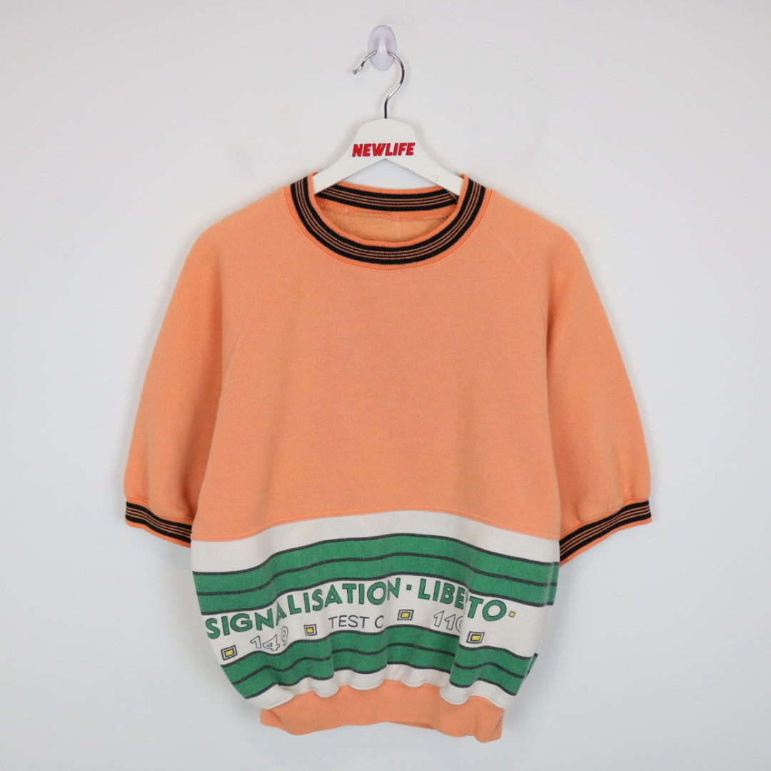 Vintage 70's Signalisation Liberto Short Sleeve Crewneck - S-NEWLIFE Clothing