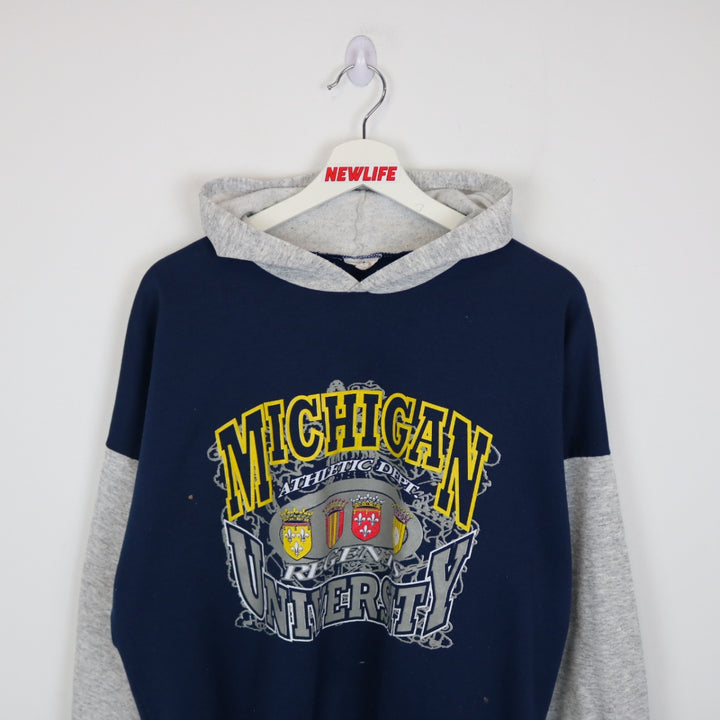 Vintage 90's Michigan University Athletic Department Hoodie - M-NEWLIFE Clothing