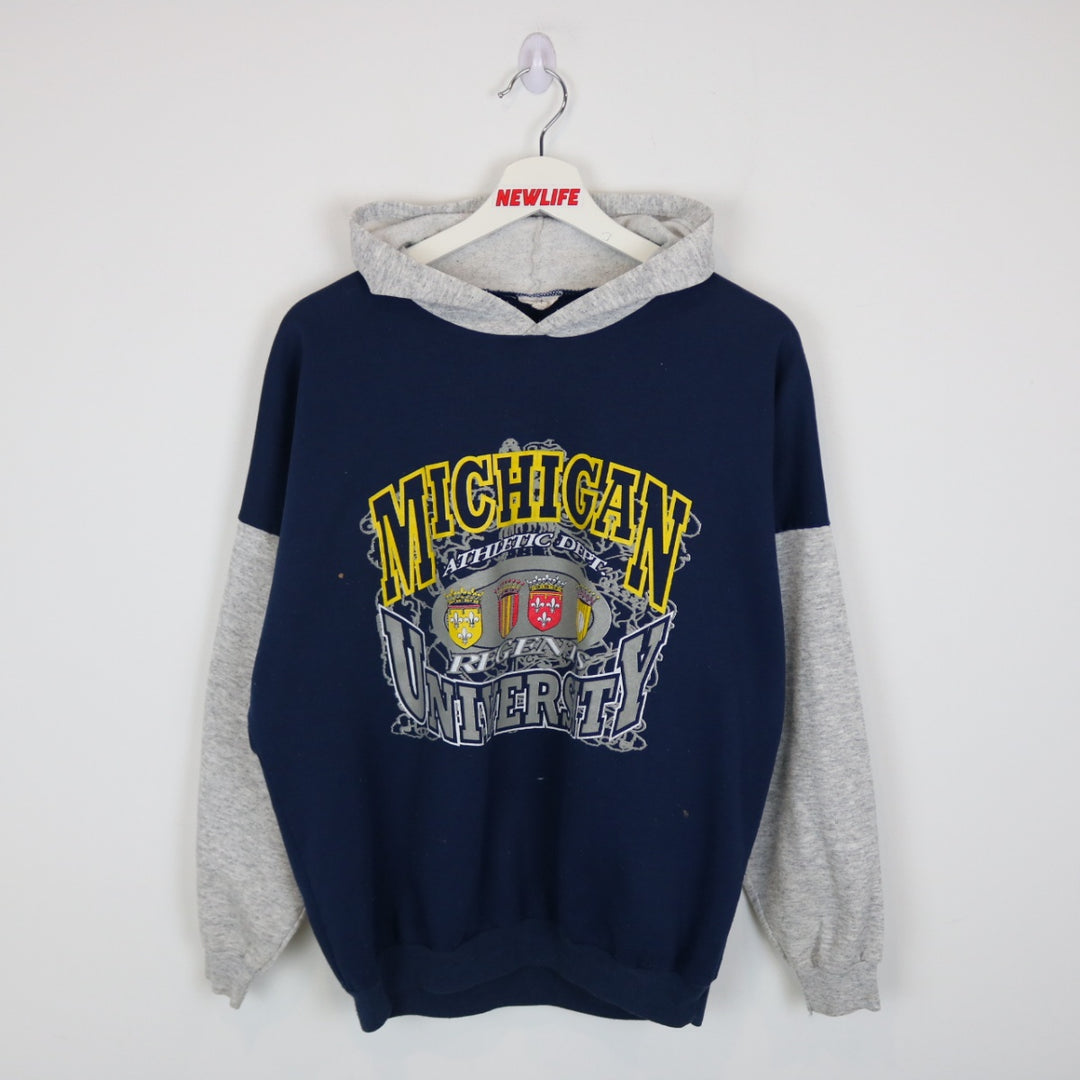 Vintage 90's Michigan University Athletic Department Hoodie - M-NEWLIFE Clothing