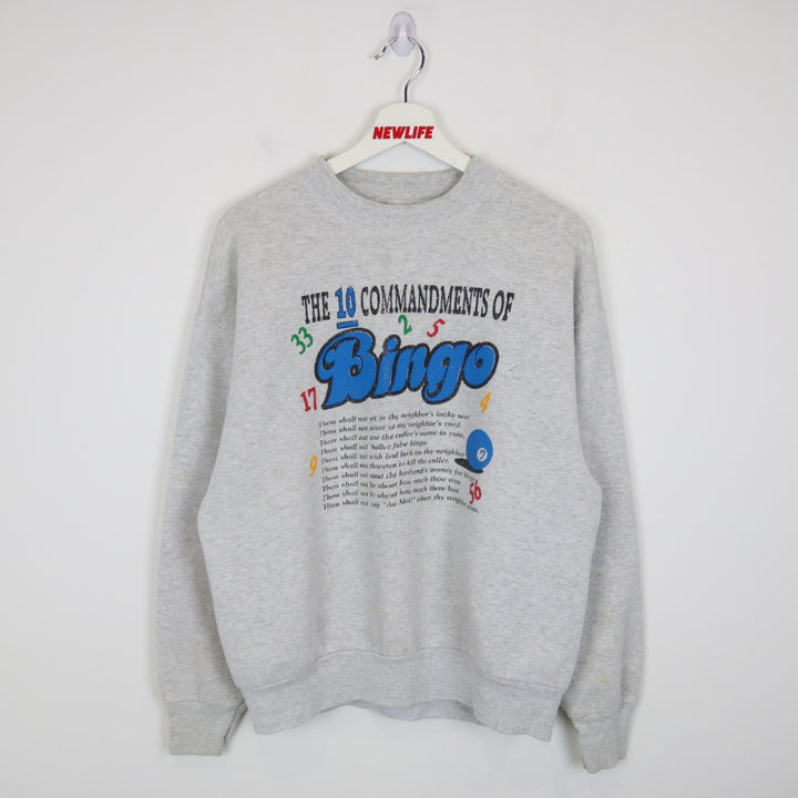 Vintage 90's 10 Commandments of Bingo Crewneck - L-NEWLIFE Clothing