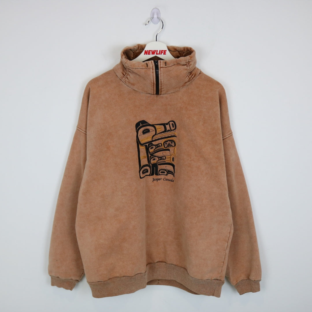 Vintage 90's Jasper Canada Quarter Zip Sweater - L-NEWLIFE Clothing
