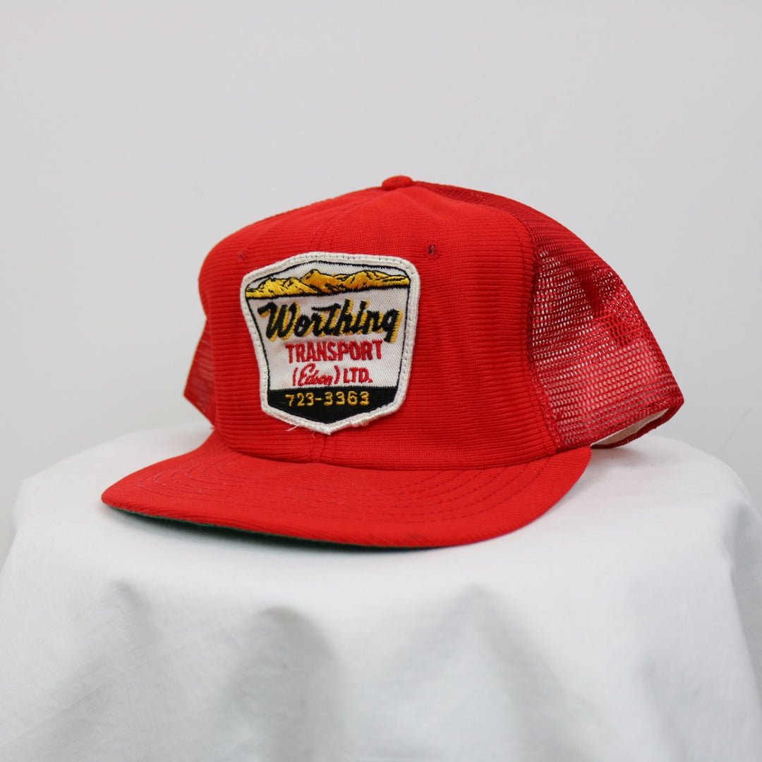 Vintage 80's Worthing Transport Trucker Hat - OS-NEWLIFE Clothing