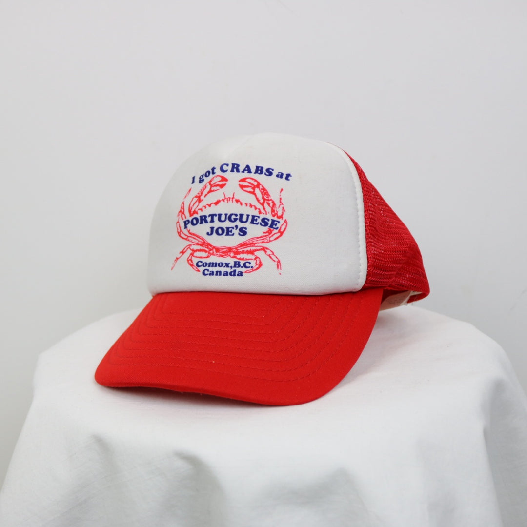 Vintage 80's I Got Crab's at Portuguese Joe's Trucker Hat - OS-NEWLIFE Clothing