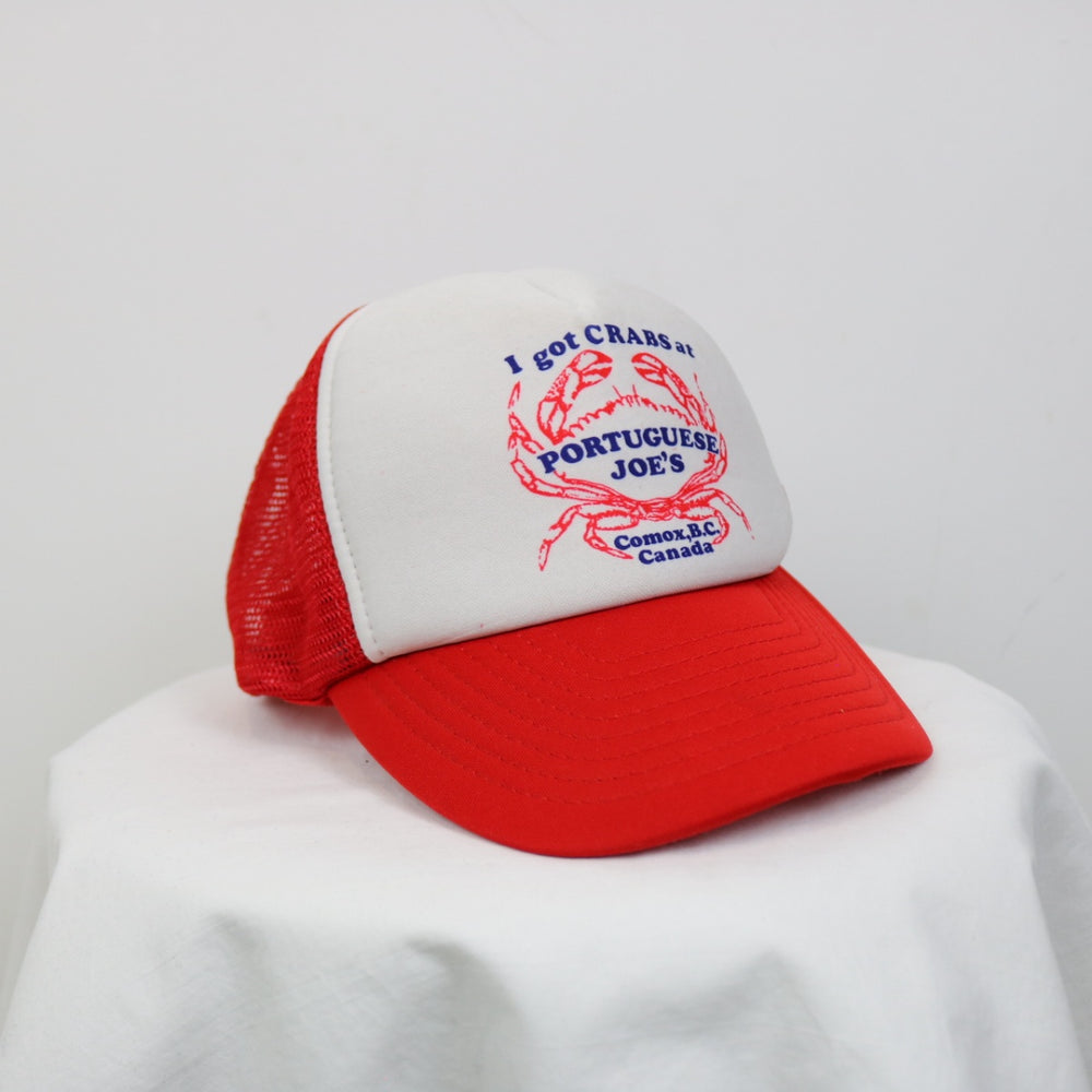 Vintage 80's I Got Crab's at Portuguese Joe's Trucker Hat - OS-NEWLIFE Clothing