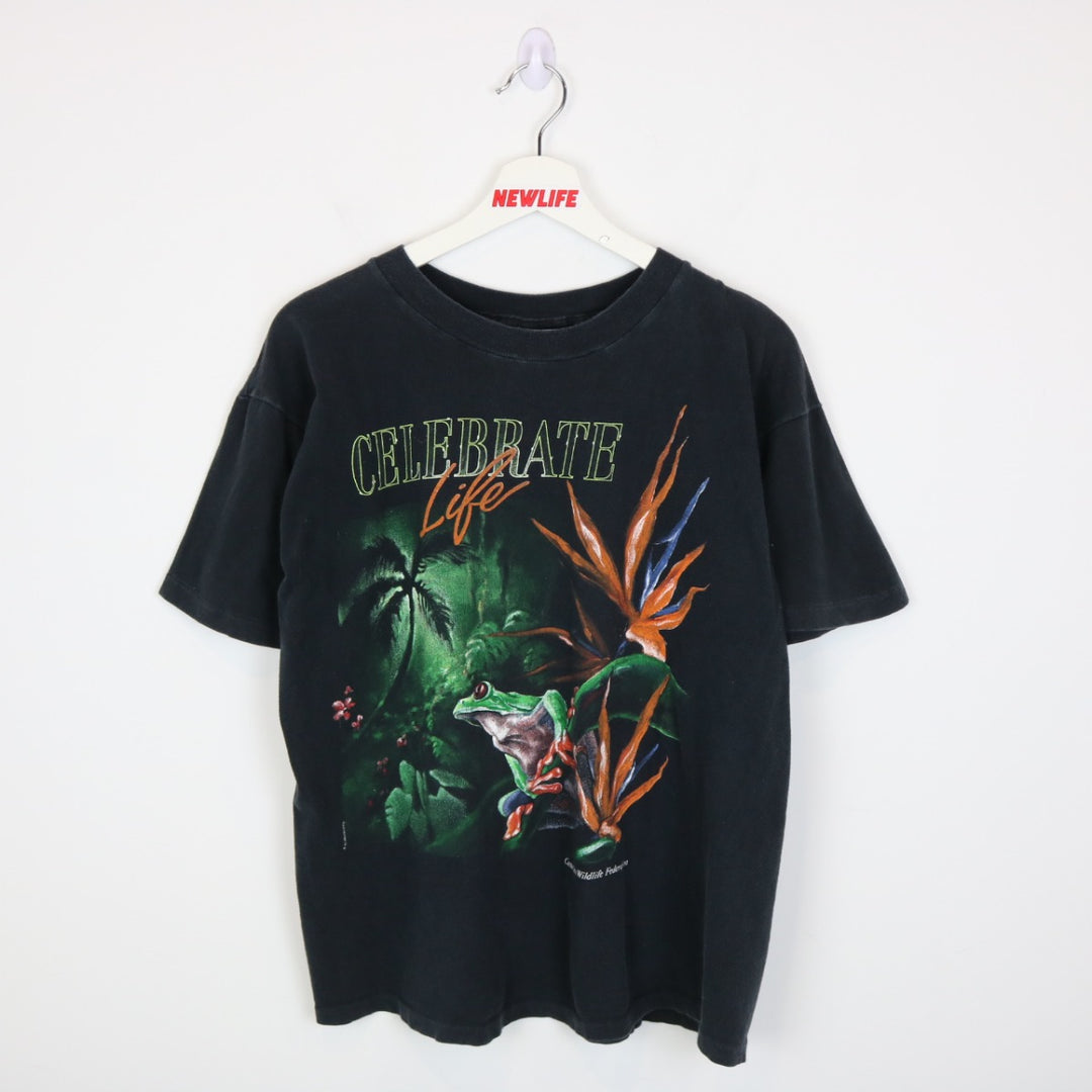 Vintage 1992 Frog Rainforest Nature Tee - M-NEWLIFE Clothing