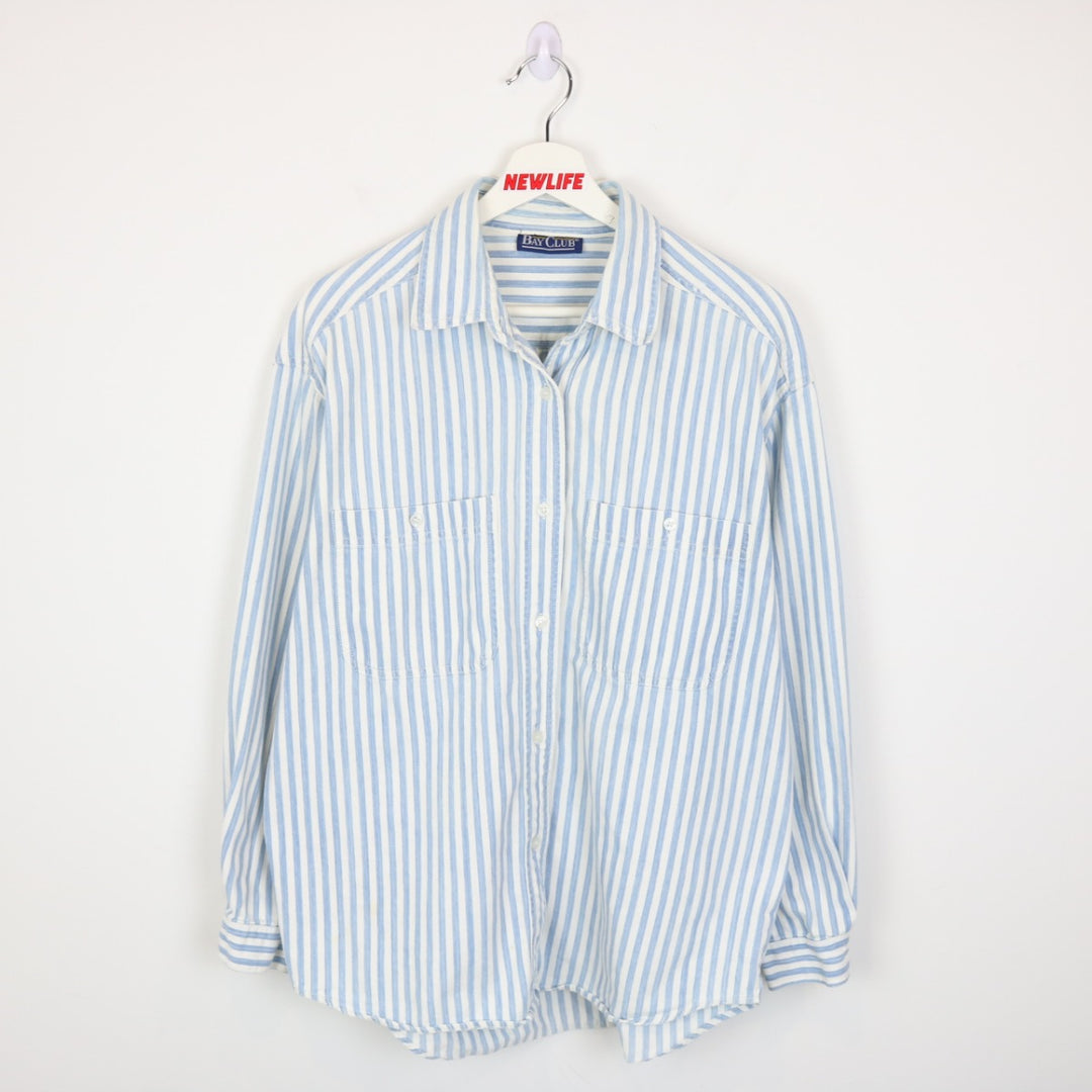 Vintage 90's Bay Club Striped Button Up - L-NEWLIFE Clothing