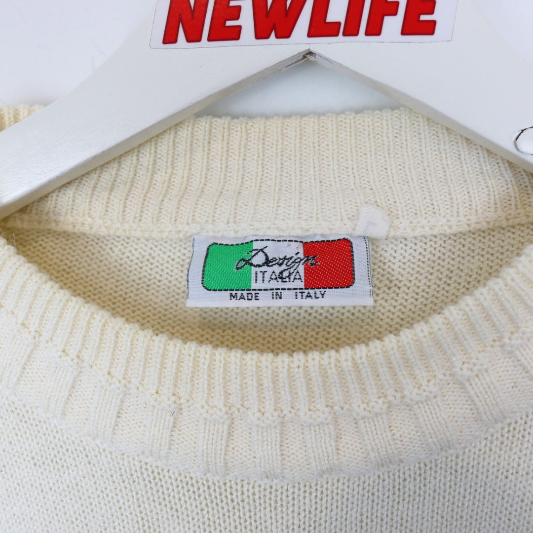 Vintage 90's Italia Patterned Knit Sweater - M-NEWLIFE Clothing