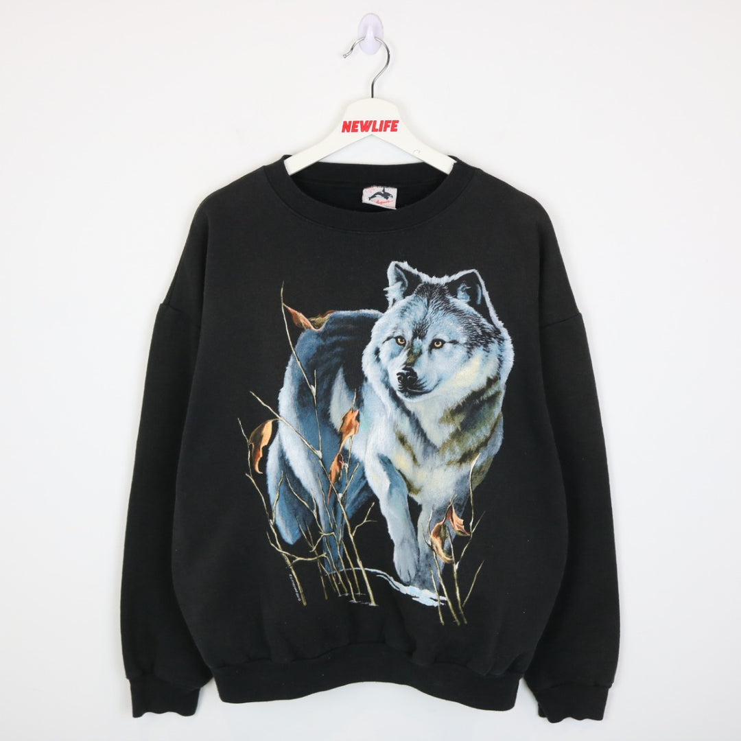 Vintage 1993 Wolf Nature Crewneck - L/XL-NEWLIFE Clothing