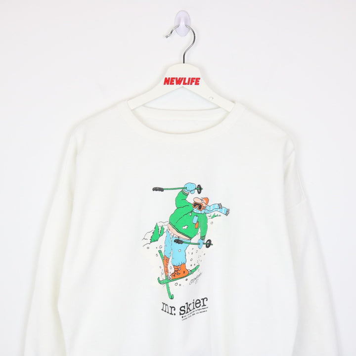 Vintage 1987 Jim Benton Mr. Skier Crewneck - L-NEWLIFE Clothing