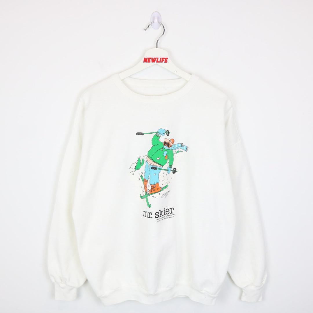 Vintage 1987 Jim Benton Mr. Skier Crewneck - L-NEWLIFE Clothing