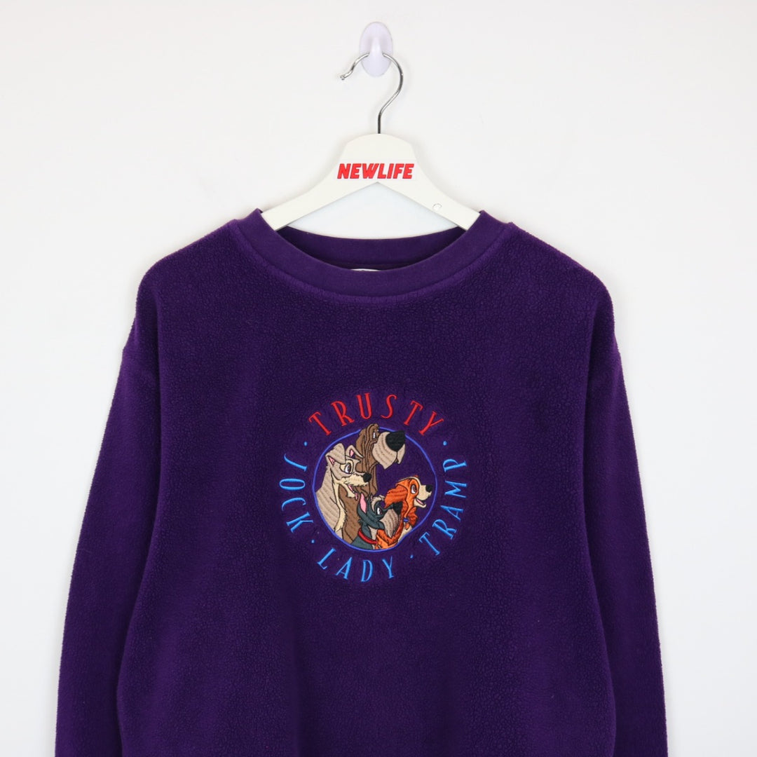 Vintage 90's Disney Lady and the Tramp Fleece Crewneck - M-NEWLIFE Clothing