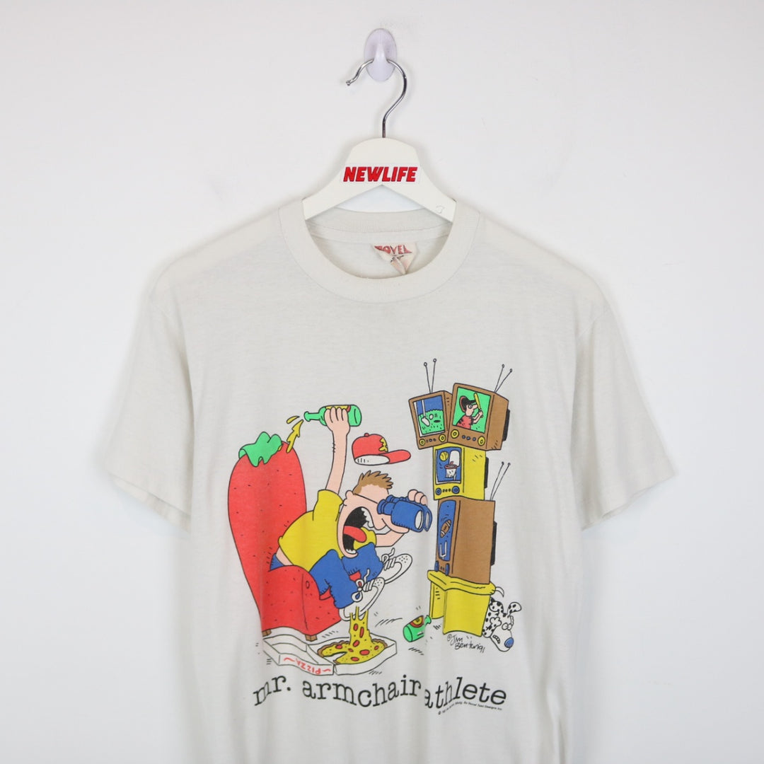 Vintage 1991 Mr. Armchair Athlete Jim Benton Tee - S-NEWLIFE Clothing