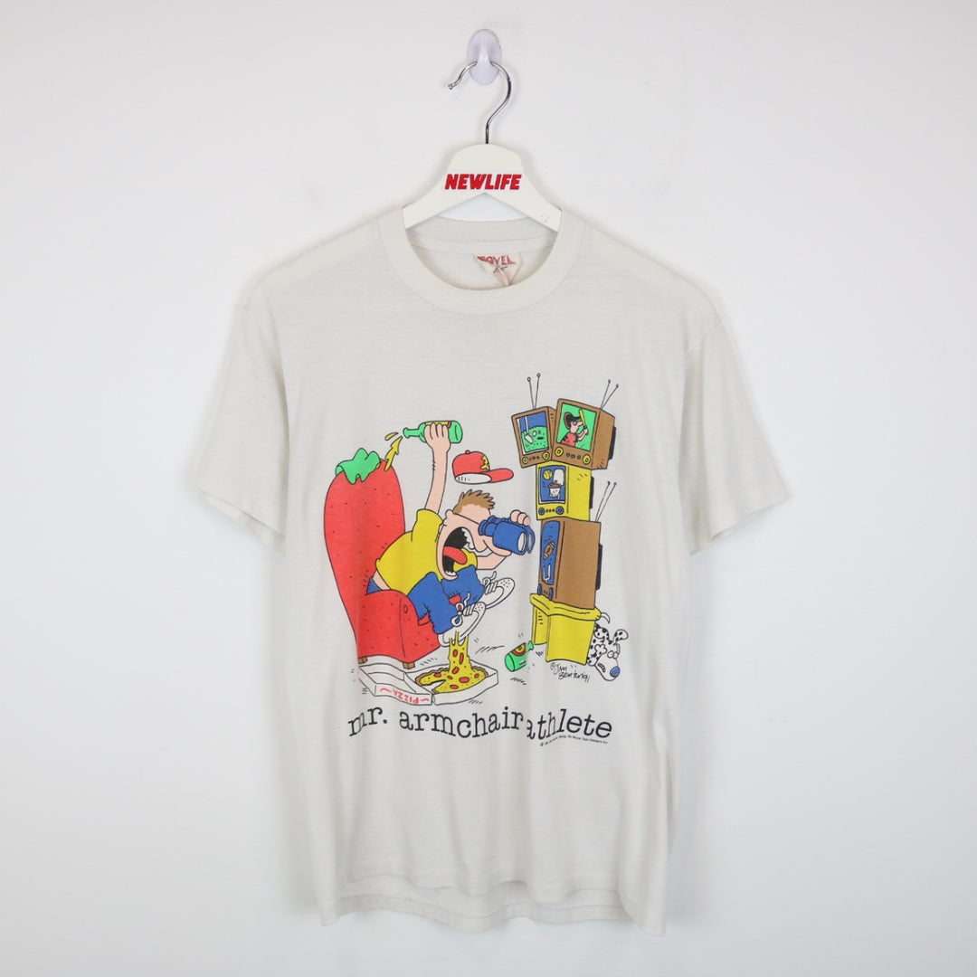 Vintage 1991 Mr. Armchair Athlete Jim Benton Tee - S-NEWLIFE Clothing