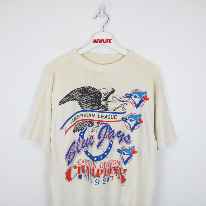 Vintage 1992 Toronto Blue Jays Division Champions MLB Tee - L-NEWLIFE Clothing
