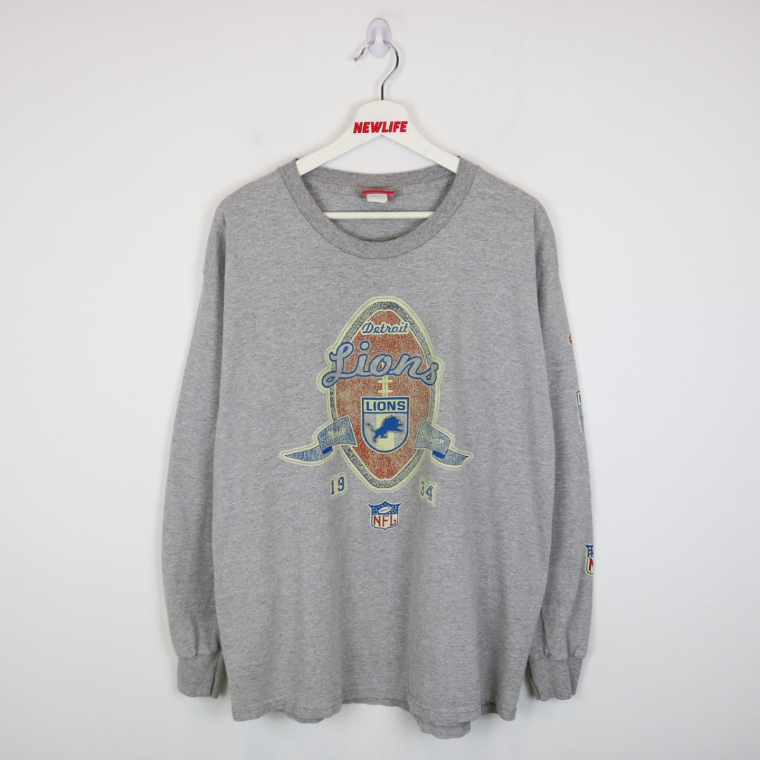 VIntage 00's Detroit Lions NFL Long Sleeve Tee - L-NEWLIFE Clothing