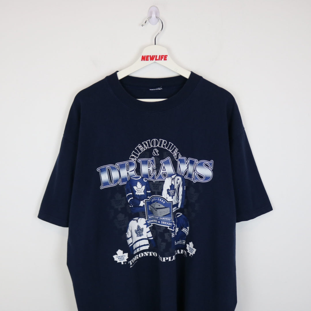 Vintage 1999 Toronto Maple Leaf Gardens Memories &amp; Dreams NHL Tee - XL-NEWLIFE Clothing