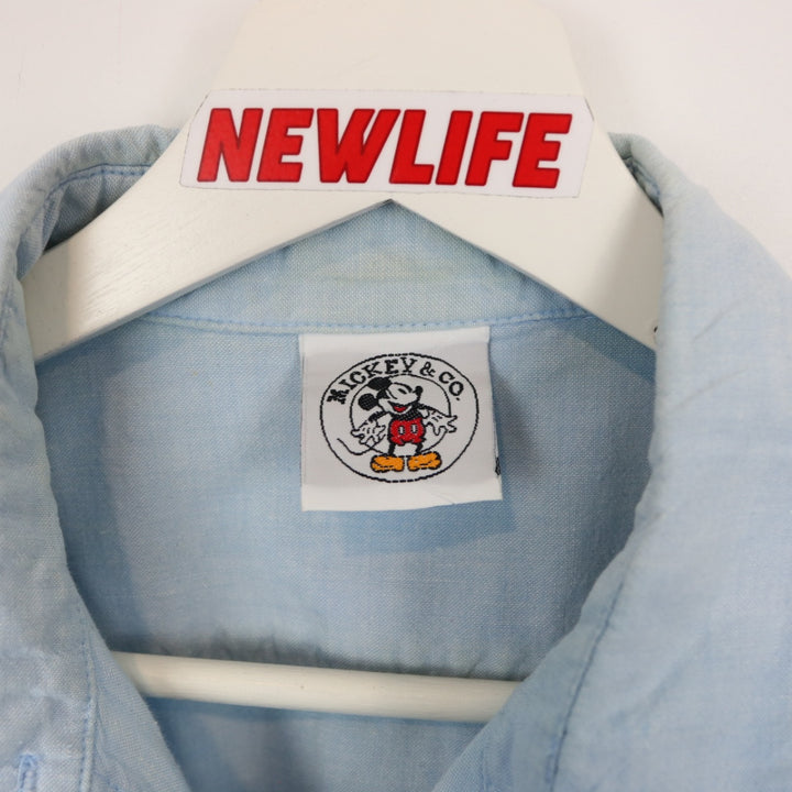 Vintage 90's Disney Mickey Mouse Denim Button Up - L-NEWLIFE Clothing