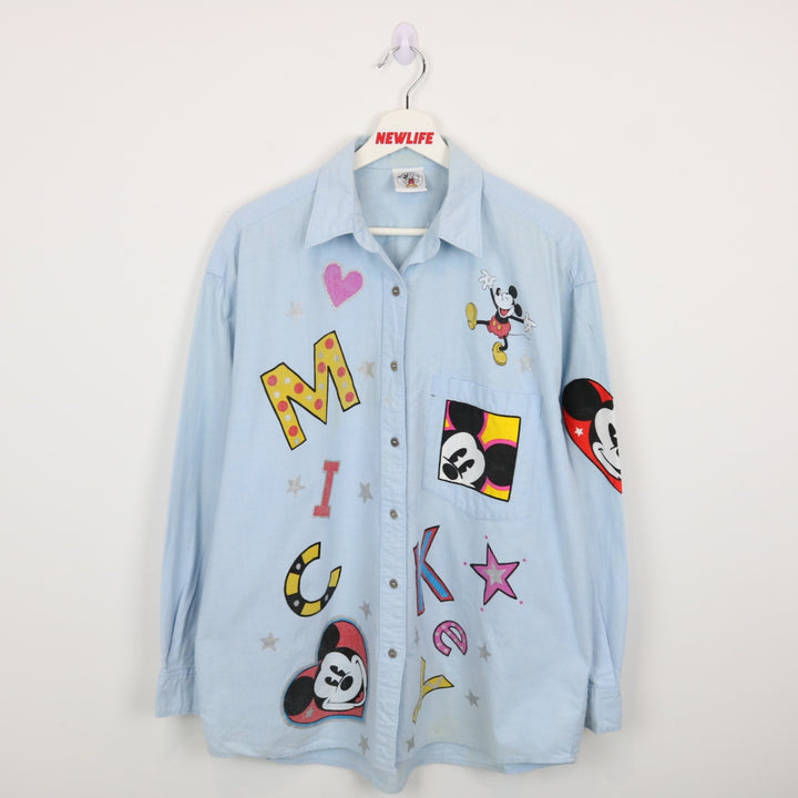 Vintage 90's Disney Mickey Mouse Denim Button Up - L-NEWLIFE Clothing