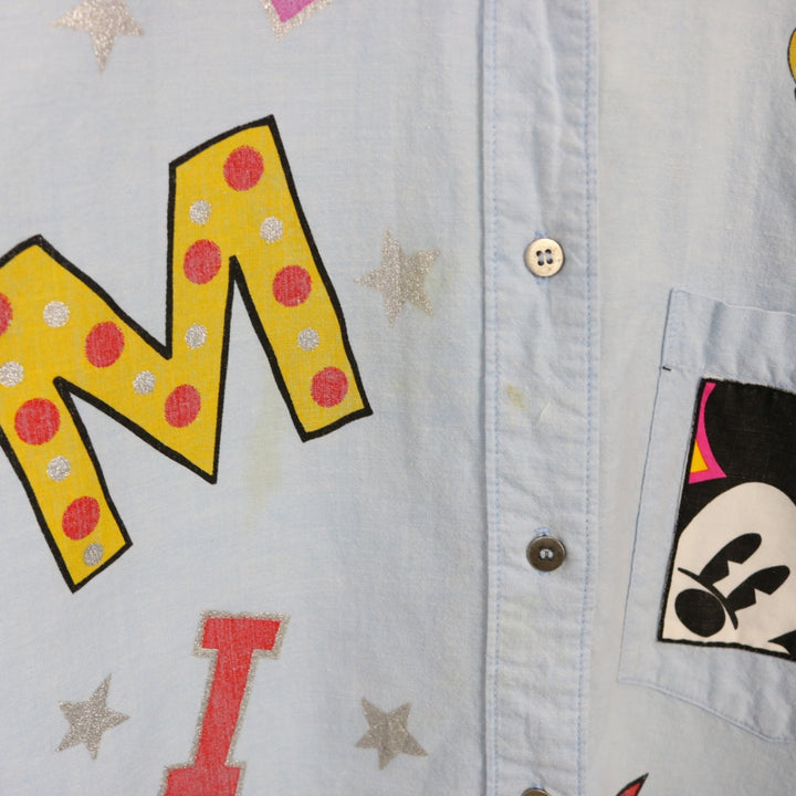 Vintage 90's Disney Mickey Mouse Denim Button Up - L-NEWLIFE Clothing