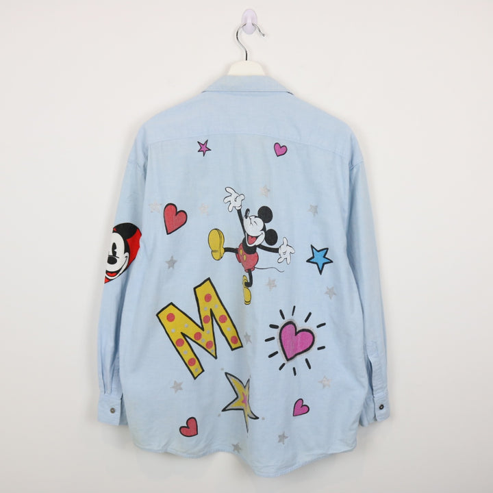 Vintage 90's Disney Mickey Mouse Denim Button Up - L-NEWLIFE Clothing