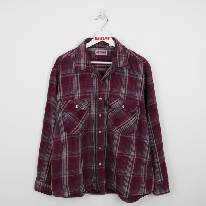 Vintage 90's Northwest Plaid Flannel Button Up - L-NEWLIFE Clothing