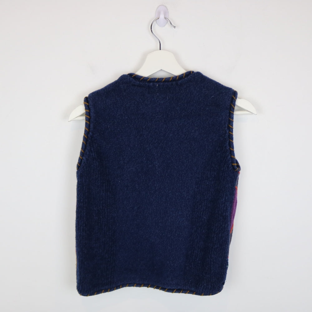 Vintage 90' Patterned Knit Sweater Vest - XS-NEWLIFE Clothing