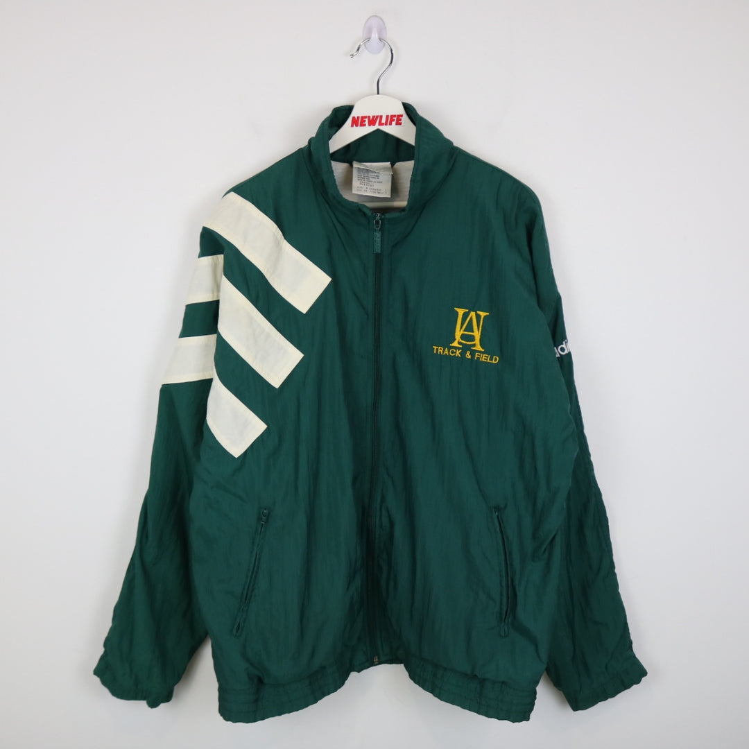 Vintage 90's University of Alberta Track Adidas Windbreaker Jacket - L-NEWLIFE Clothing