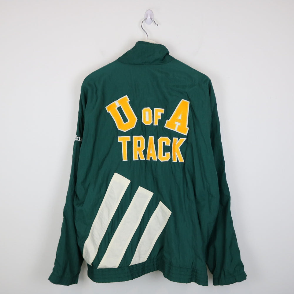 Vintage 90's University of Alberta Track Adidas Windbreaker Jacket - L-NEWLIFE Clothing