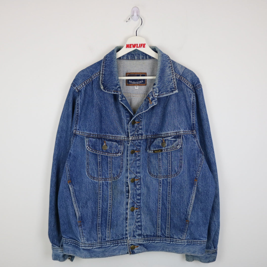 Vintage 90's Mustang Roughrider Denim Jacket - XL-NEWLIFE Clothing