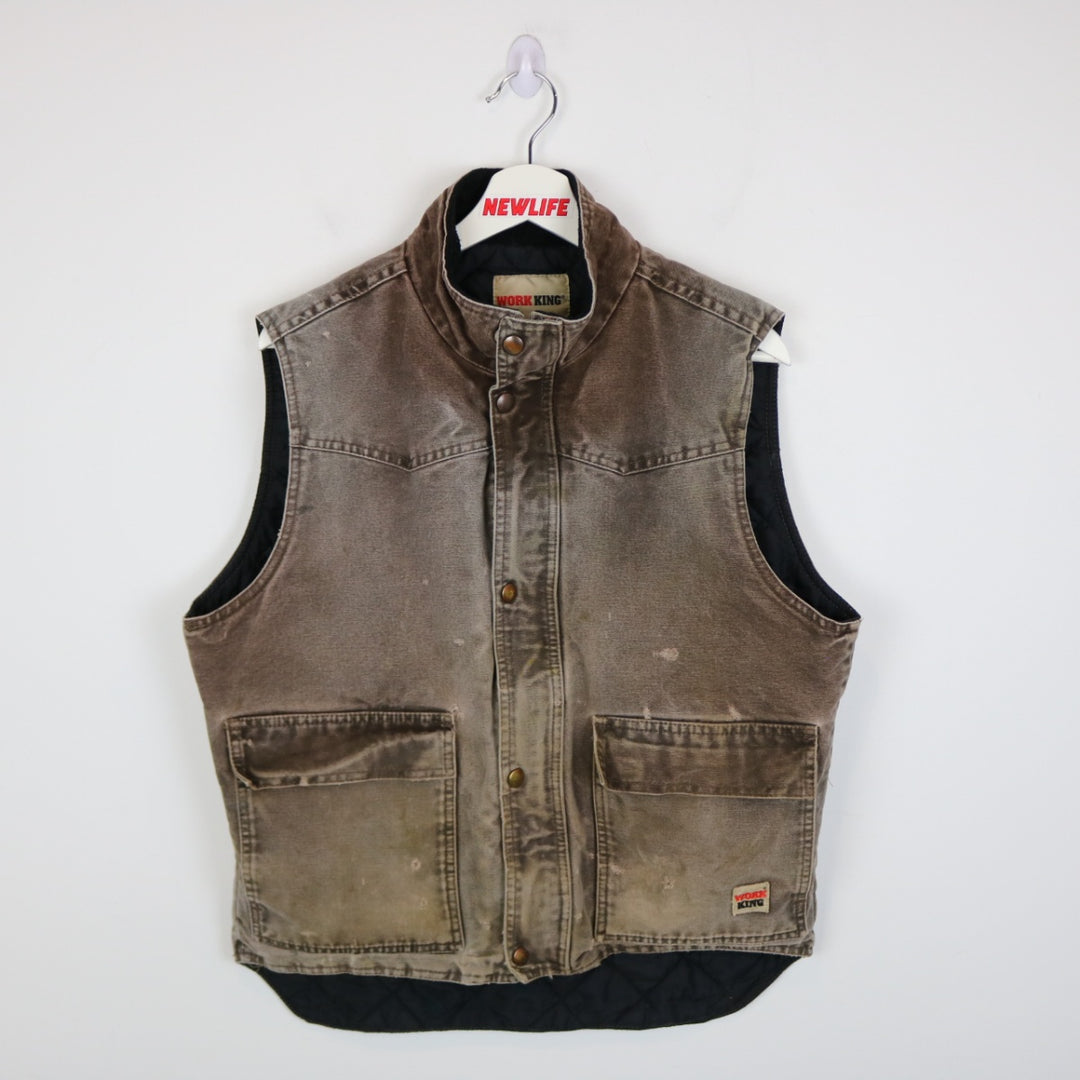Vintage 90's Work King Quilt Lined Vest - M-NEWLIFE Clothing