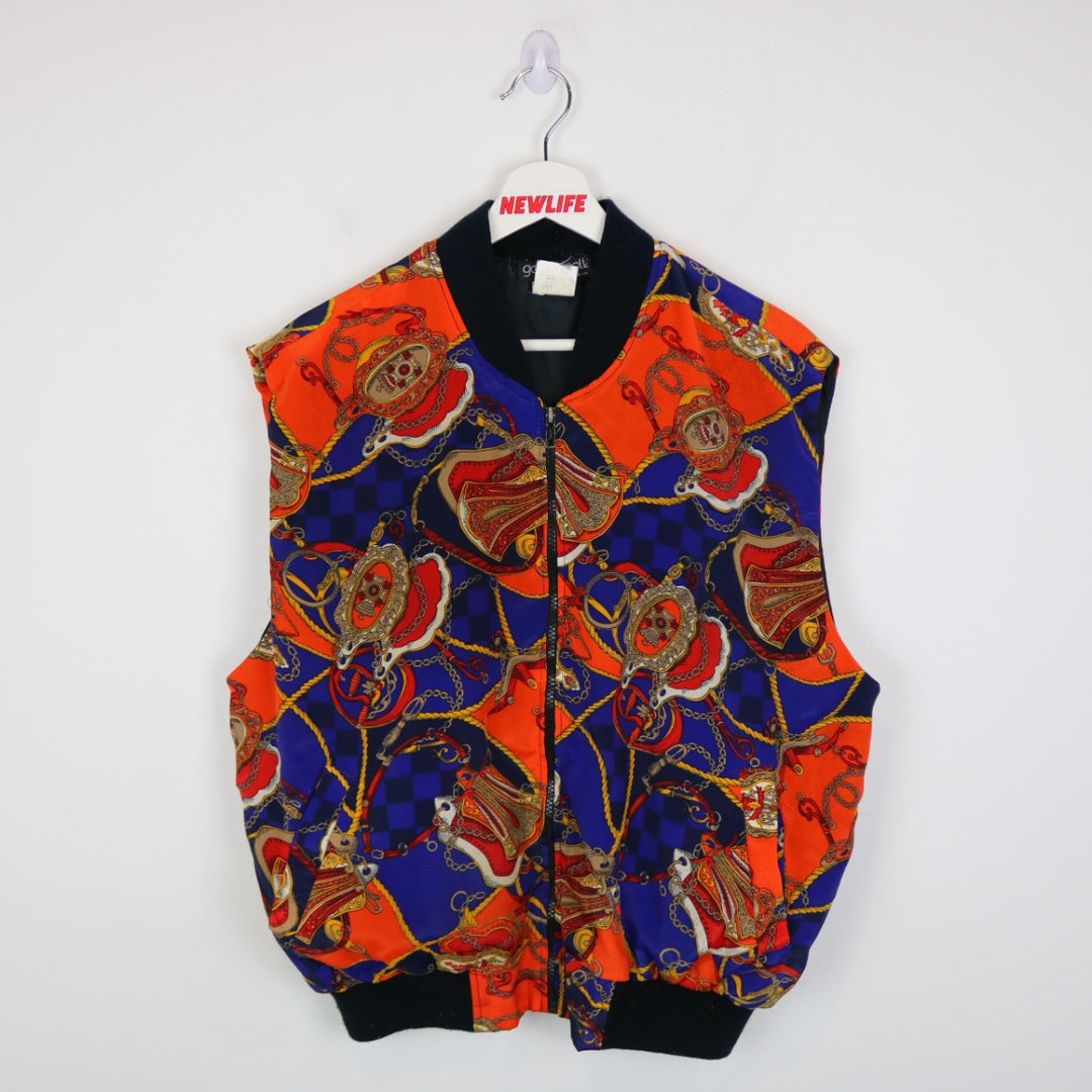 Vintage 80's Goodbye Folk Patterned Vest - L-NEWLIFE Clothing