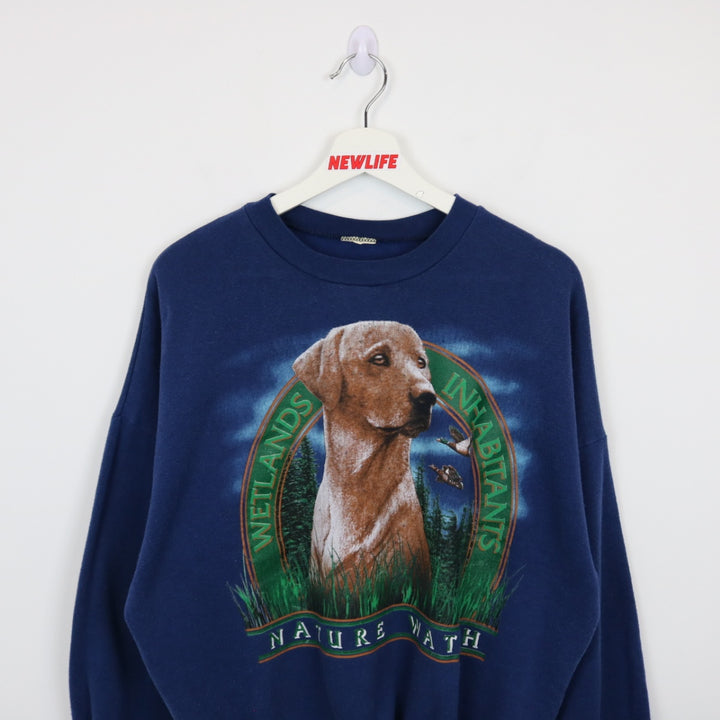 Vinage 90's Nature Watch Dog Crewneck - M-NEWLIFE Clothing